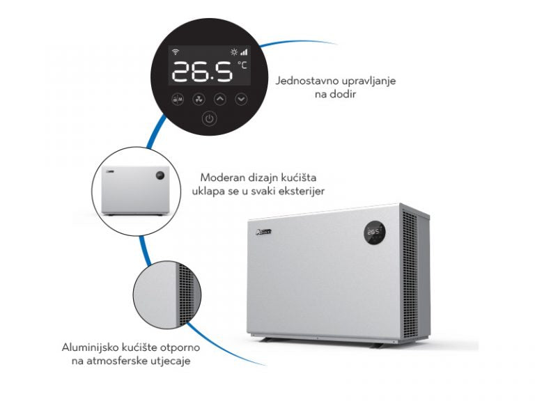 Dizalica topline 13 kW, za bazene volumena 35-65 m3 vode